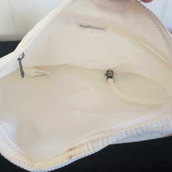 Kipling Womens Bag Davina White Gray Wide Strap Adjustable Nylon 12.5 x 10 - Picture 8 of 13